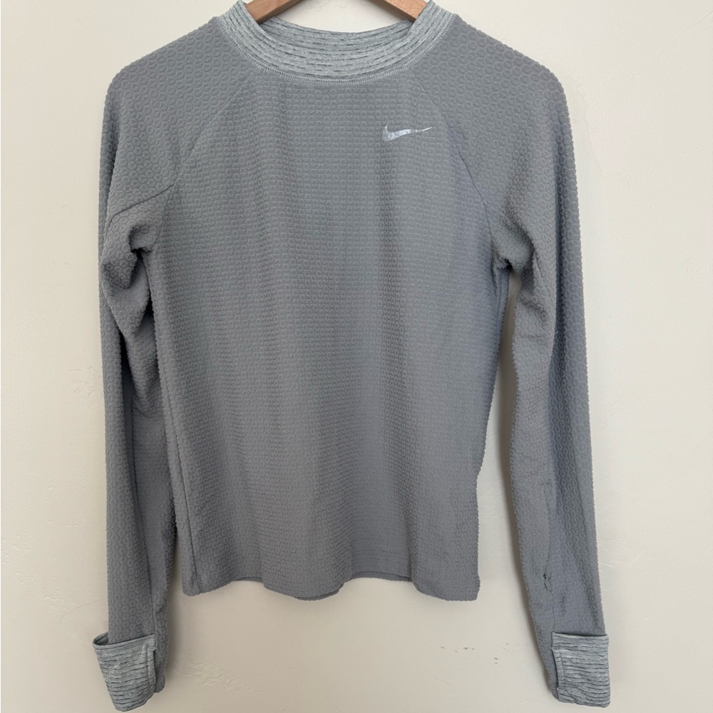 Nike Therma Sphere Long‎ Sleeve Top Size XS Performance Activewear Gray